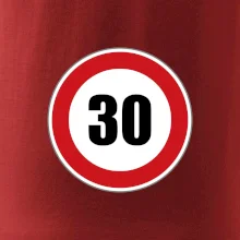 Dopravná značka - obmedzenie rýchlosti 30