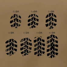 Pneumatiky - obtlačok v závislosti na tlaku