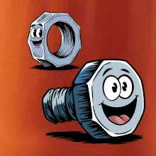 Parové tričko - Skrutka a matka Parové tričko - Skrutka a matka