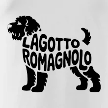 Lagotto romagnolo nápis v tele