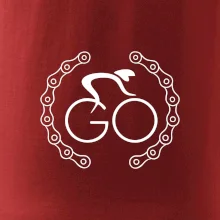 Logo cyklistu a reťaz