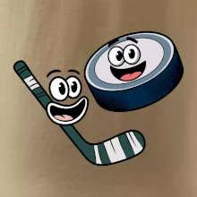 Parové tričko - Puk a hokejka