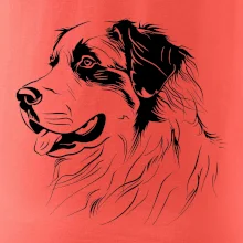 Bernský salašnícky pes čierna kresba