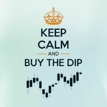 Keep Calm and Buy the Dip - koruna a graf