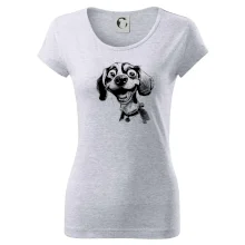 Čiernobiela karikatúra bígl