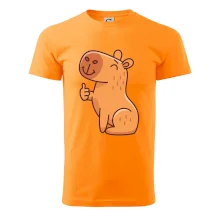 Kapybara s palcom hore