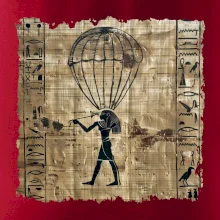 Egyptské hieroglyfy parašutista
