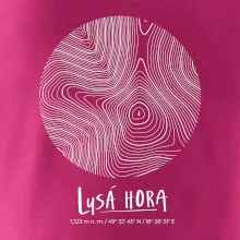 Lysá hora - vrstevnice v kruhu