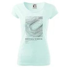 Děčínský Sněžník - vrstevnice v obdĺžniku