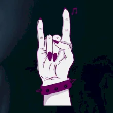 Rocková ruka dámska