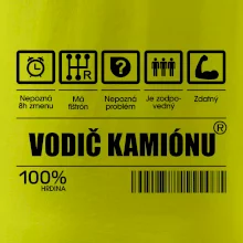 Čiarový kód - Vodič kamiónu