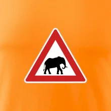 Dopravná značka - Pozor slon Dopravná značka - Pozor slon