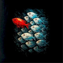 Obrázok rybia škola