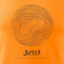 Jizera - vrstevnice v kruhu