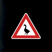 Dopravná značka - Pozor hus Dopravná značka - Pozor hus