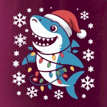 Vánoční žralok a vločky