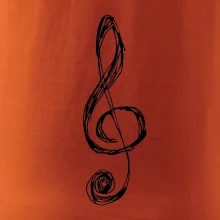 Husľový kľúč kreslený