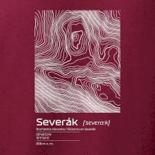 Severák - vrstevnice v obdĺžniku