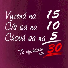 Vyzerá, cíti sa, chová sa - 30 rokov