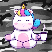 Yoga - jednorožec káva