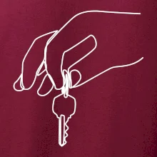 Kľúče a ruka jedným ťahom