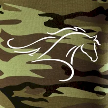 Kôň - bežiaci silueta hlavy