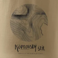 Kôprovský štít - vrstevnice v kruhu