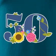 Kvetinové číslo kreslené - 50 Kvetinové číslo kreslené - 50