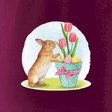 Veľkonočný zajačik tulipány