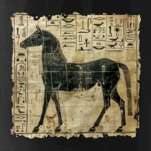 Egyptské hieroglyfy kôň