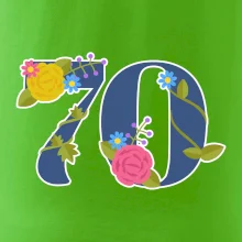 Kvetinové číslo kreslené - 70 Kvetinové číslo kreslené - 70
