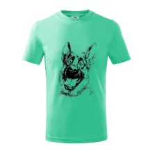 Čiernobiela karikatúra Nemecký ovčiak