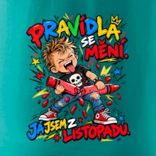 Pravidla se mění listopadový rebel s rozlomenou pastelkou