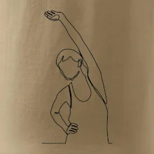 Preťahujúca sa žena jedným ťahom Preťahujúca sa žena jedným ťahom