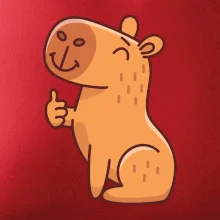 Kapybara s palcom hore Kapybara s palcom hore