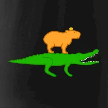 Kapybara na krokodílovi