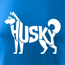 Husky nápis v tele