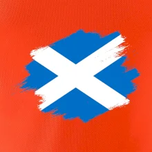 Škótska vlajka kreslená štetcom