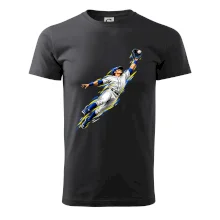 Baseballový polař chytá míček ve výskoku