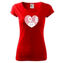 Mačka love - ružové srdce