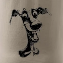 Čiernobiela karikatúra chrt