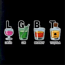 LGBT -  Likér, Gin, Brandy, Tequila