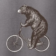 Medveď na bicykli