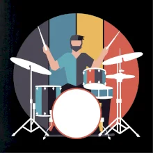 Geometric drummer