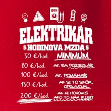 Hodinová mzda elektrikár