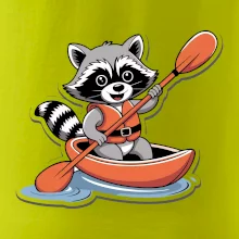 Mýval v kajaku kreslený