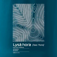 Lysá hora - vrstevnice v obdĺžniku