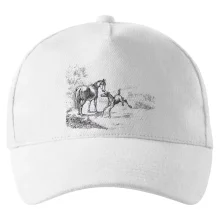 Kôň a žriebä maľované