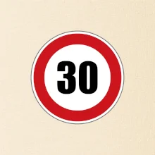 Dopravná značka - obmedzenie rýchlosti 30