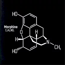 Molekulárna štruktúra Morfín